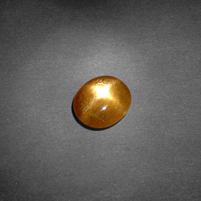 Piedra solar estrella Marrón-oro natural de 0.77 ct, Corte Óvalo, Opaco