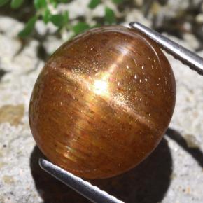 Piedra sol estrella marrón natural de 9,36 ct, corte óvalo, opaco