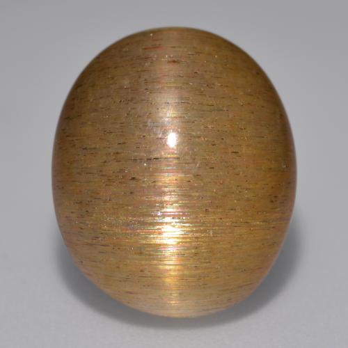 Piedra solar estrella Marrón dorado natural de 12.02 ct, Corte Óvalo, Opaco