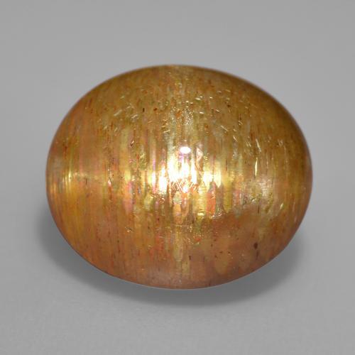 Piedra sol estrella marrón natural de 10,04 ct, corte óvalo, opaco