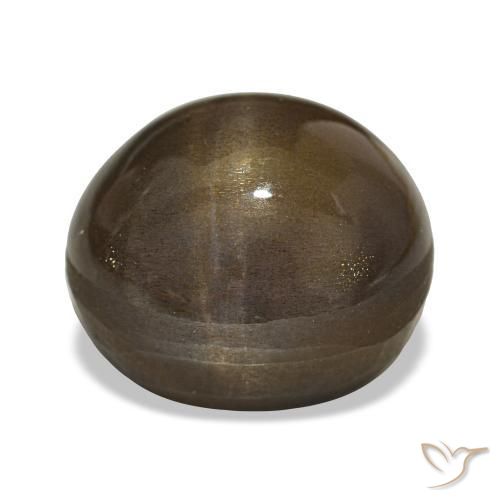 Piedra solar estrella Marrón medio natural de 21.88 ct, Corte Óvalo, Opaco