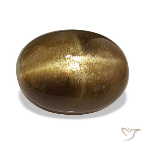 Piedra solar estrella Marrón medio natural de 13.39 ct, Corte Óvalo, Opaco