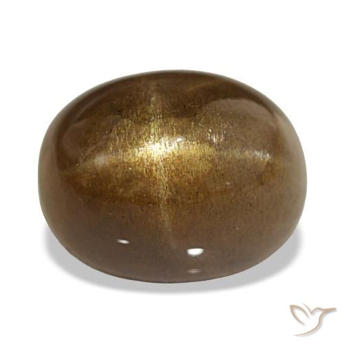 Piedra solar estrella Marrón medio natural de 13.45 ct, Corte Óvalo, Opaco