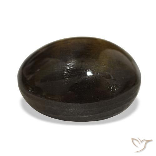 Piedra solar estrella Medium Light-Brown natural de 17.63 ct, Corte Óvalo, Opaco