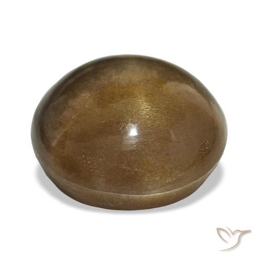 Piedra solar estrella Marrón claro natural de 18.17 ct, Corte Redondo, Opaco