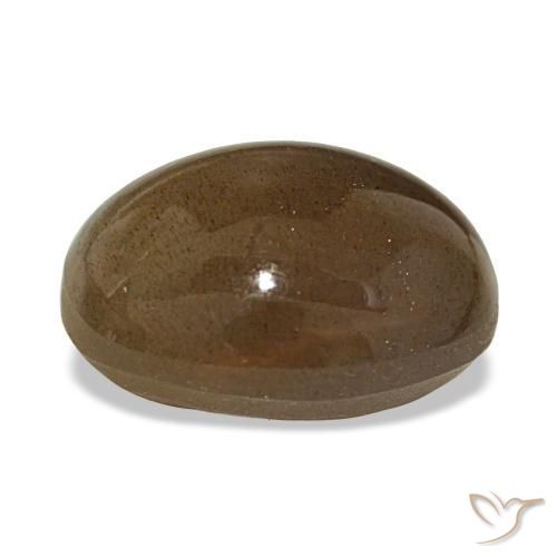 Piedra solar estrella Marrón terroso natural de 14.24 ct, Corte Óvalo, Opaco