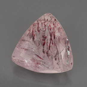 Cuarzo fresa rosa natural de 5,30 ct, transparente, transparente / translúcido