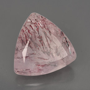 Cuarzo fresa rosa natural de 5,30 ct, transparente, transparente / translúcido