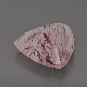 Cuarzo fresa rosa natural de 5,30 ct, transparente, transparente / translúcido