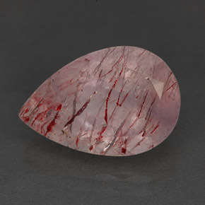 Cuarzo fresa rosa natural de 5,74 ct, transparente, transparente / translúcido