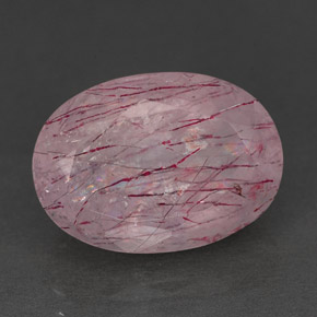 Cuarzo fresa rosa natural de 6,57 ct, transparente, transparente / translúcido