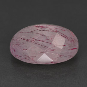 Cuarzo fresa rosa natural de 6,57 ct, transparente, transparente / translúcido