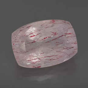Cuarzo fresa rosa natural de 6,89 ct, transparente, transparente / translúcido