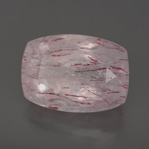 Cuarzo fresa rosa natural de 6,89 ct, transparente, transparente / translúcido