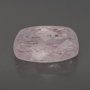 Cuarzo fresa rosa natural de 6,89 ct, transparente, transparente / translúcido