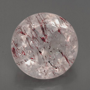 Cuarzo fresa rosa natural de 6,12 ct, transparente, transparente / translúcido
