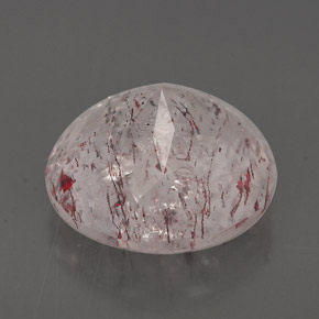 Cuarzo fresa rosa natural de 6,12 ct, transparente, transparente / translúcido