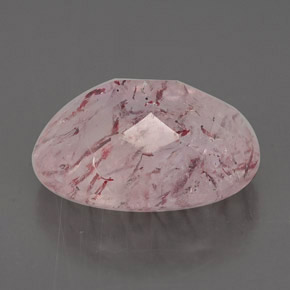 Cuarzo fresa rosa natural de 6,50 ct, transparente, transparente / translúcido