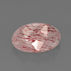 Cuarzo fresa rosa natural de 6,54 ct, transparente, transparente / translúcido