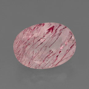 Cuarzo fresa rosa natural de 6,74 ct, transparente, transparente / translúcido