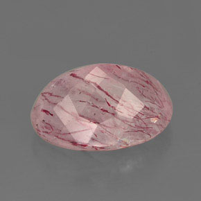 Cuarzo fresa rosa natural de 6,74 ct, transparente, transparente / translúcido