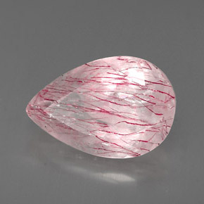 Cuarzo fresa rosa natural de 5,48 ct, transparente, transparente / translúcido