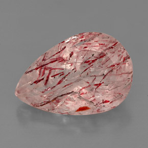 Cuarzo fresa rosa natural de 5,21 ct, transparente, transparente / translúcido