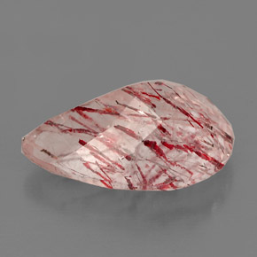 Cuarzo fresa rosa natural de 5,21 ct, transparente, transparente / translúcido