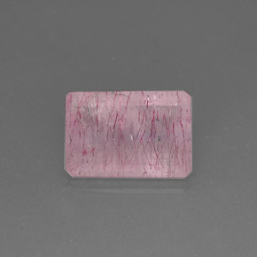 Cuarzo fresa rosa natural de 10,55 ct, transparente, transparente / translúcido
