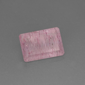 Cuarzo fresa rosa natural de 10,55 ct, transparente, transparente / translúcido