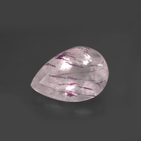 Cuarzo fresa rojo natural de 5,25 ct, transparente, transparente / translúcido