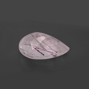 Cuarzo fresa rojo natural de 5,25 ct, transparente, transparente / translúcido