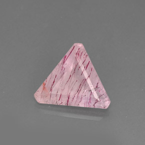 Cuarzo fresa rosa natural de 8,16 ct, transparente, transparente / translúcido