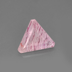 Cuarzo fresa rosa natural de 8,16 ct, transparente, transparente / translúcido