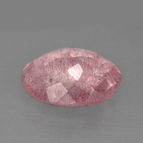 Cuarzo fresa rosa natural de 5,72 ct, transparente, transparente / translúcido