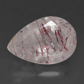 Cuarzo fresa rosa natural de 5,70 ct, transparente, transparente / translúcido