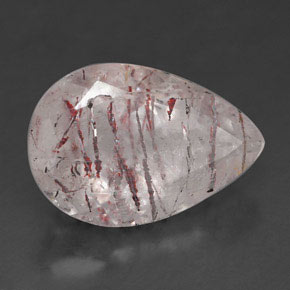 Cuarzo fresa rosa natural de 5,70 ct, transparente, transparente / translúcido