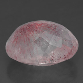 Cuarzo fresa rosa natural de 10,60 ct, transparente, transparente / translúcido