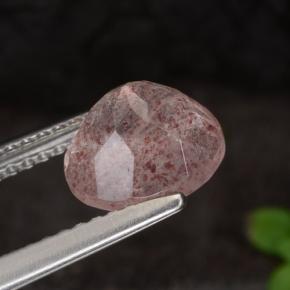 Cuarzo fresa rosa natural de 1,90 ct, corte redondo, translúcido