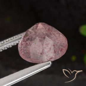 Cuarzo fresa Rosa rosado natural de 1.99 ct, Redondo, Translúcido