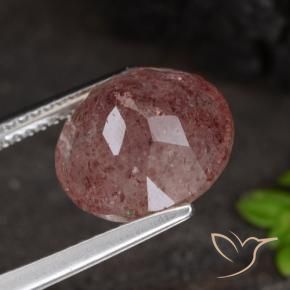 Cuarzo fresa Rosado rosa intenso natural de 4.67 ct, Redondo, Translúcido