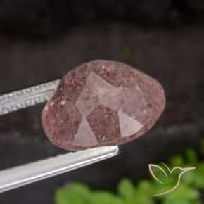 Cuarzo fresa Rosado bubblegum claro natural de 4.42 ct, Redondo, Translúcido