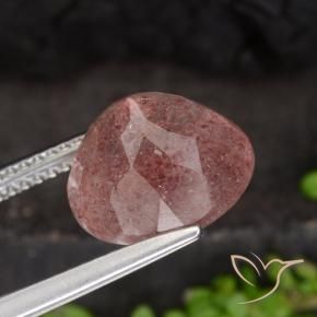 Cuarzo fresa Rosa rosado natural de 4.89 ct, Redondo, Translúcido