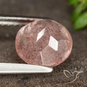 Cuarzo fresa Rosado rosa intenso natural de 1.83 ct, Redondo, Translúcido