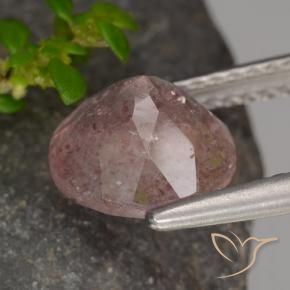 Cuarzo fresa Rosado claro natural de 1.90 ct, Redondo, Translúcido