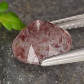 Cuarzo fresa rosa natural de 1,75 ct, corte redondo, translúcido