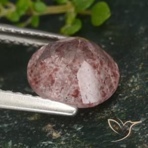 Cuarzo fresa Rosa oscuro natural de 1.67 ct, Redondo, Translúcido