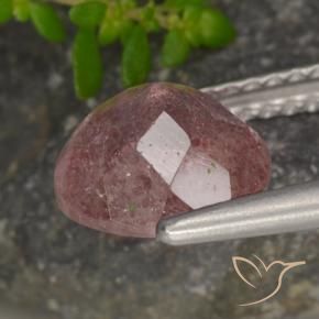 Cuarzo fresa Rosa rosado natural de 1.78 ct, Redondo, Translúcido