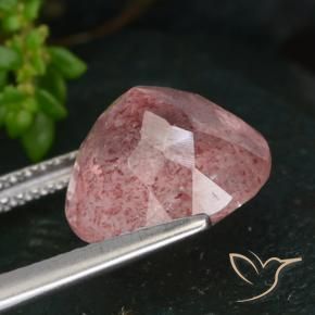Cuarzo fresa Rosa rosado natural de 5.02 ct, Redondo, Translúcido