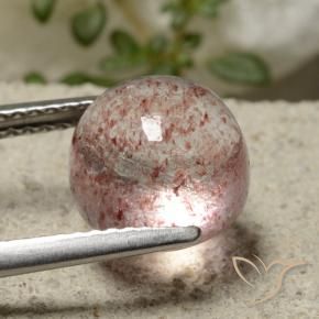 Cuarzo fresa Rosado claro natural de 4.46 ct, Redondo, Translúcido